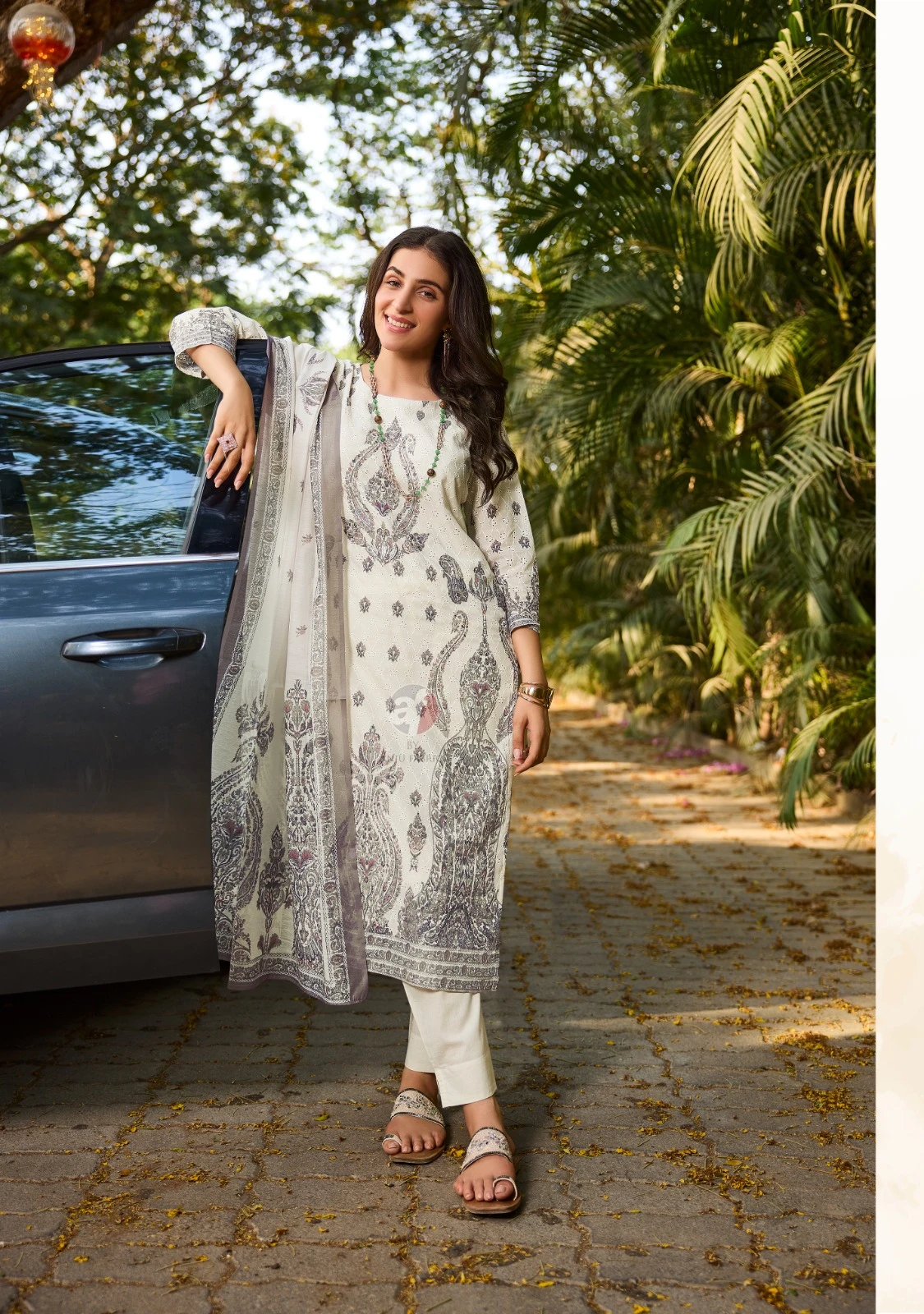 Anju Fabrics Flairs Vol 3 Cotton Schiffli Wholesale Readymade Salwar Suit Catalog — Wholesale Salwar Suits, Anju fabric wholesale from Surat - Gallery Image 6